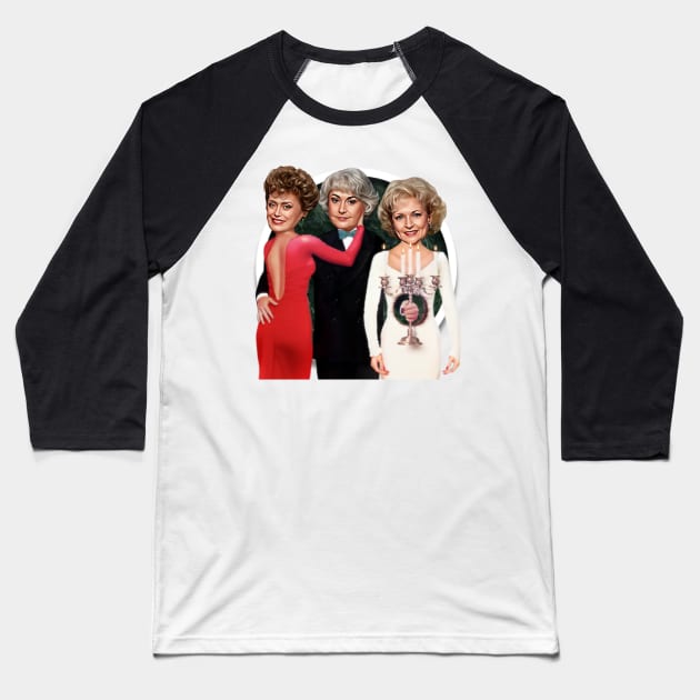 Golden Girls - Death Becomes Her Baseball T-Shirt by Indecent Designs